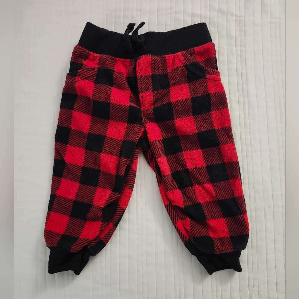 Carter's Red and Black Plaid Pants